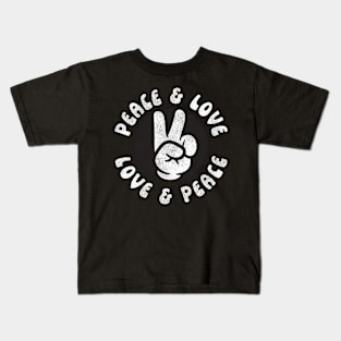 Peace & Love & Love & Peace Kids T-Shirt